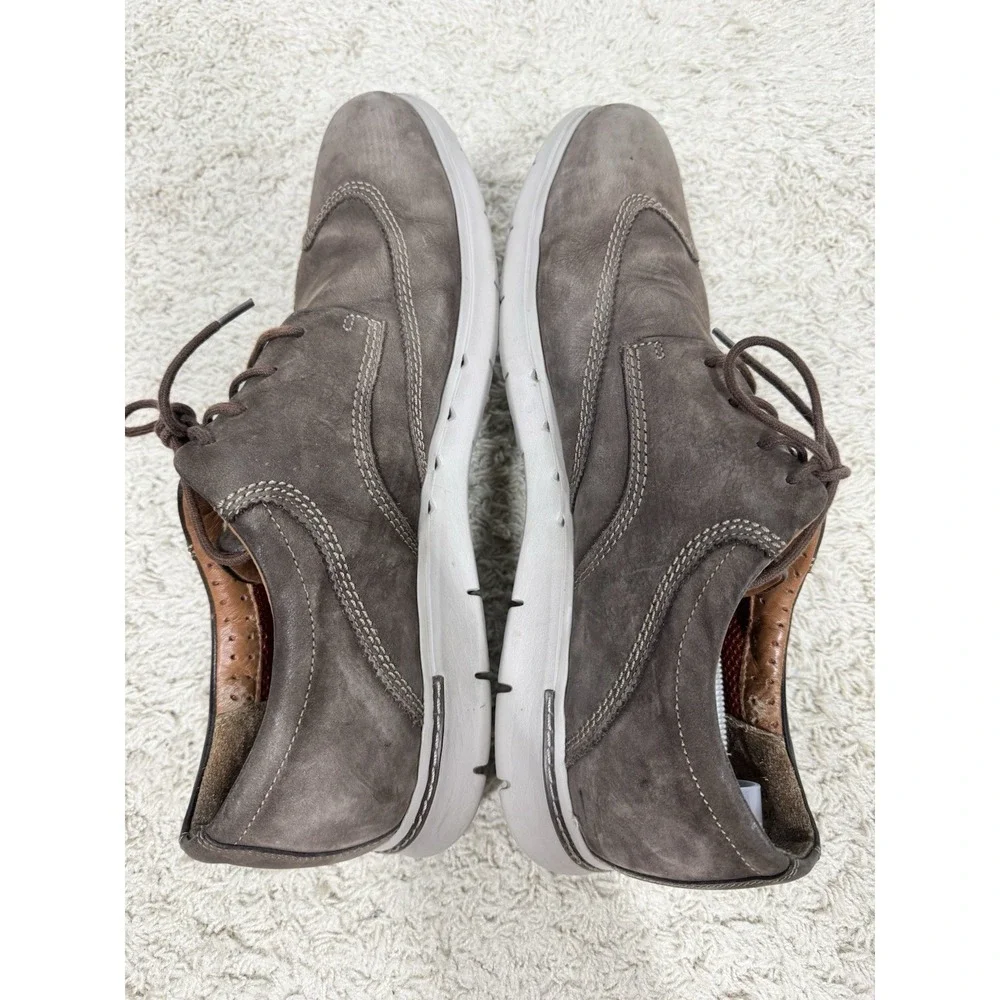 Clarks UnByner Wingtip Casual Brown Suede Nubuck Oxford Shoes Men's 14M Comfort